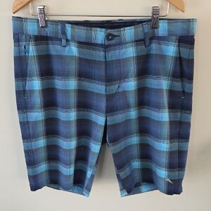NWOT Tommy Bahama Blue and Black Plaid Men's Shorts